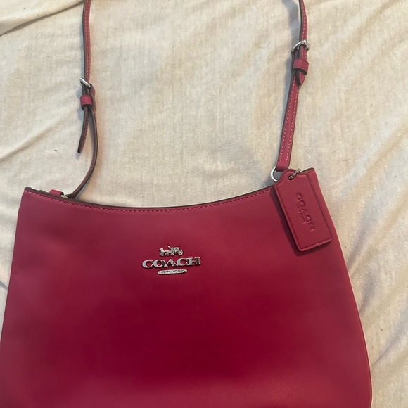 Small, pink Coach shoulder bag. Used once. - Picture 2 of 4
